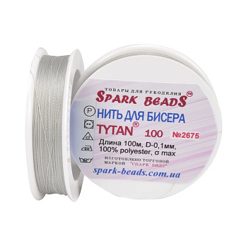 Нить для бисера Титан 100, Серая св. №2675, 100 м (MUL-010607)