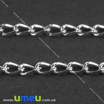 Ланцюг, Темне срібло, 2,5х1,5 мм (ZEP-003008)