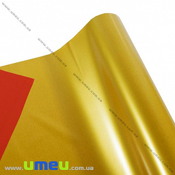 Упаковочная пленка матовая двухсторонняя, Золотисто-красная, 68х100 см, 1 лист (UPK-030258)