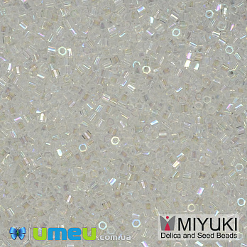 Бисер японский Miyuki Delica Hex Cut 15/0 DBSC-0051, Прозрачный АВ, 3 г (BIS-040124)