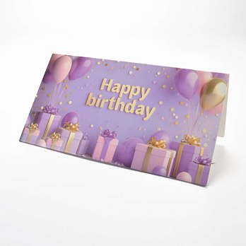 Мини конверт для денег, Happy Birthday, 157х84 мм (UPK-060214)