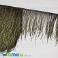 Пір'я павича на стрічці, 12-16 см, Зелені натуральні, 10 см (PER-038986)