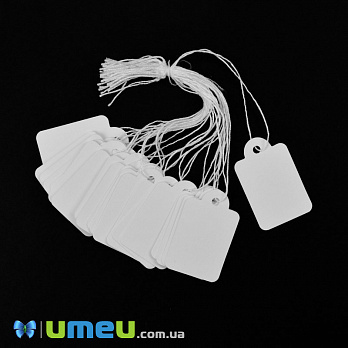 [Архів] Бірка для подарунків, 3,5х2,2 см, Біла (UPK-050770)