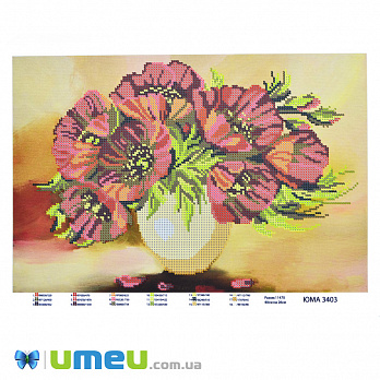 Схема для выш. бісером, Юма, Маки, 39х26 см (UPK-048502)