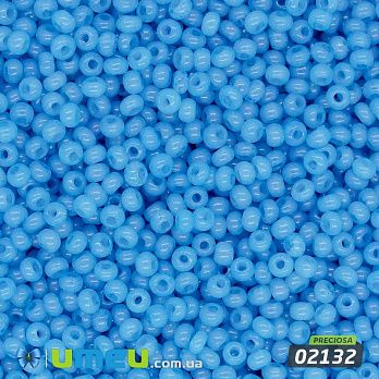 Бісер чеський №452/02132, Синій, Алебастровий, 10/0 (BIS-043807)