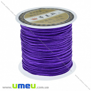 Нейлоновый шнур (для браслетов Шамбала), 1 мм, Фиолетовый, 1 м (LEN-003376)