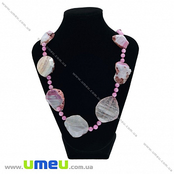 [Архів] Намиста з натурального каменю Агат рожевий, 53 см (BUS-027319)