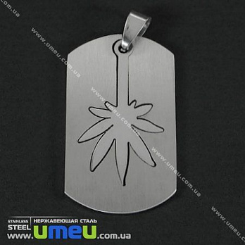 [Архів] Підвіска з нержавіючої сталі Лист, 41х24 мм (POD-002179)