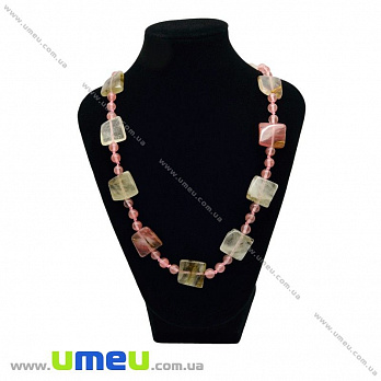 [Архів] Намиста з натурального каменю Кварц вишневий, 66 см (BUS-028725)