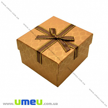 Коробочка подарочная с подушечкой, 9х8х5,5 см, Коричневая, 1 шт (UPK-019067)