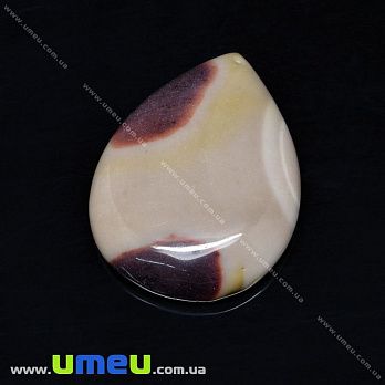 Підвіска з натурального каменю Мукаіт, Крапля, 40х30 мм (POD-031645)