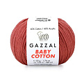 Пряжа Gazzal Baby Cotton №3418, 50 г, 165 м, Коралловая (YAR-060765)