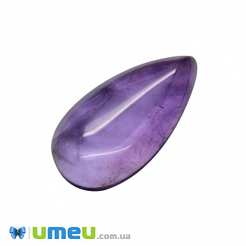 Кабошон нат. камінь Аметист, Крапля, 27,7 х15,1 мм (KAB-050665)
