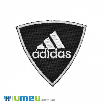 Термоаппликация Adidas, 5х5 см, Черно-белая, 1 шт (APL-042374)