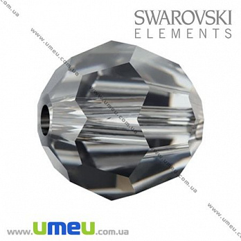 Бусина Swarovski 5000 Silver Night, 10 мм, Граненая круглая, 1 шт (BUS-009903)