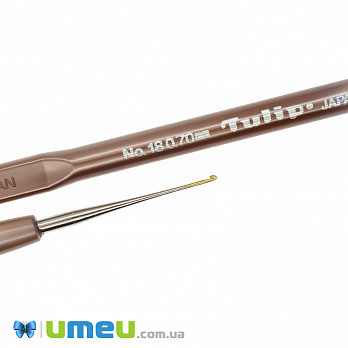 Гачок для в'язання сталевий із пластиковою ручкою Tulip (Японія), 0,7 мм (YAR-043324)