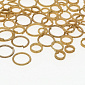 Колечки, Микс 4-8 мм, толщина 0,7 мм, Золото, 5 г (PIN-051945)