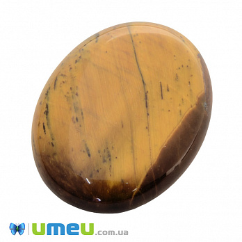 Кабошон нат. камінь Тигрове око, Овал, 40х30 мм (KAB-003091)