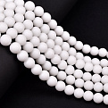 Бусины Мрамор белый, Синт. камень, 8 мм, Круглые (BUS-051866)