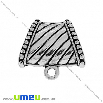 Основа для кулона Бейл, 24х23х12 мм, Античне срібло (OSN-028381)