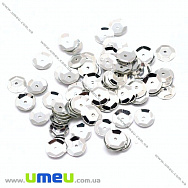 Паєтки Китай круглі грановані, 4 мм, Сріблясті (PAI-013166)