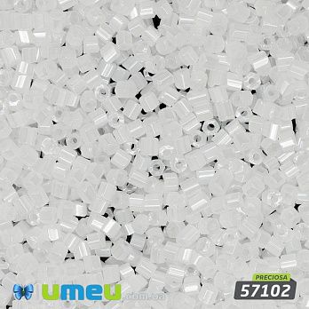Бісер чеський Рубка 10/0, №57102, Білий напівпрозорий (BIS-043998)