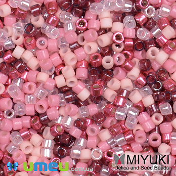 Бісер японський Miyuki Delica 11/0 DBmix57, Рожевий (BIS-049698)