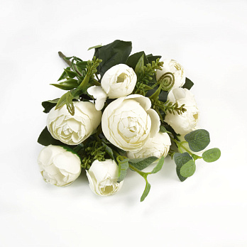 Букет пионов, 30 см, Кремовый (DIF-057581)