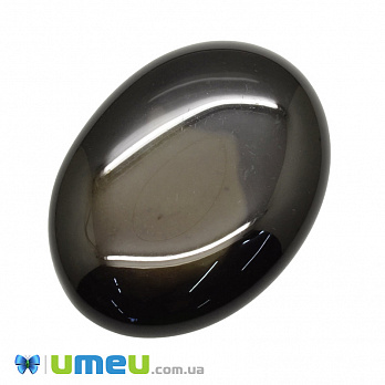 Кабошон нат. камінь Агат коричневий, Овал, 39,8 х28,7 мм (KAB-050624)