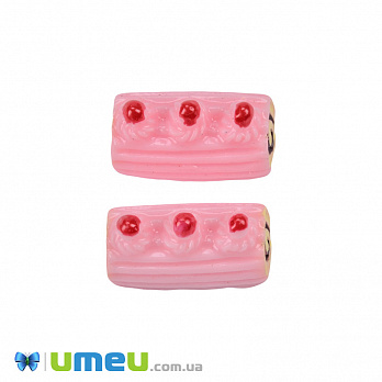 Кабошон із полімерної глини, Рулетик, 20х9 мм, Рожевий (DIF-050834)