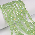 Бусины стеклянные скол (крошка), 6 мм, Салатовые (BUS-060952)