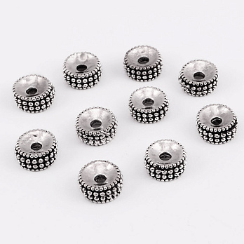 Намистини-розділювачі мет., 7,5х3,4 мм, Античне срібло (BUS-055343)