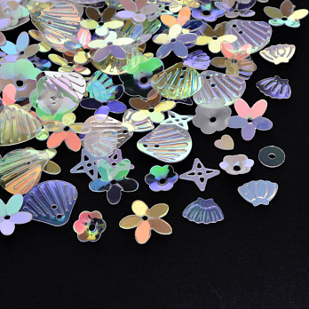 Паєтки Китай Мікс, 2-13 мм, Білі АВ (PAI-052842)