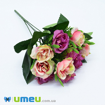 Букет троянд, 35 см, Рожево-малиновий (DIF-044827)