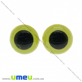 Глазки со штифтом круглые (с заглушками), 10 мм, Желтые, 1 комплект (DIF-030523)