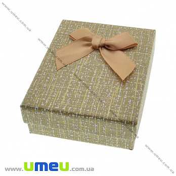 Подарункова коробочка Прямокутна, 9х7х3 см, Бежева (UPK-035931)