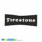 Термоаплікація Firestone, 10х3.5 см, Чорно-біла (APL-042503)