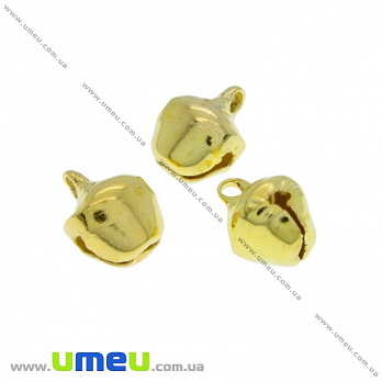 [Архів] Підвіска металева Бубенчик, 9х8х7 мм, Золотистий (POD-018239)