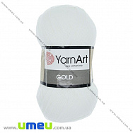 Пряжа YarnArt Gold 100 г, 400 м, Біла 9362, 1 моток (YAR-025453)