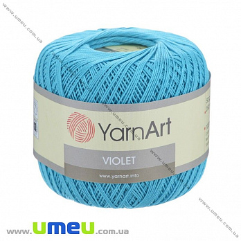 Пряжа YarnArt Violet 50 г, 282 м, Бирюзовая 0008, 1 моток (YAR-022946)