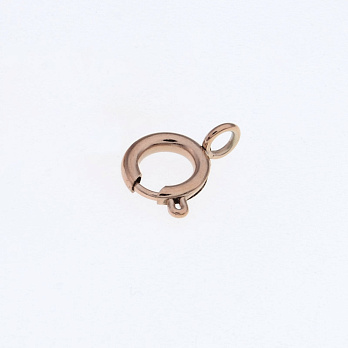 Замок-карабін круглий із нерж. сталі, 8 мм, Рожеве золото (STL-055604)