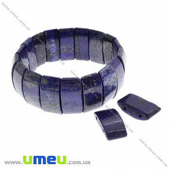 [Архів] Намистина натуральний камінь на два отвори Содалит, 24х12х8 мм (BUS-027512)