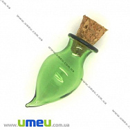 Скляна баночка Перчик, Зелена, 13х27 мм, 1 шт (DIF-006698)