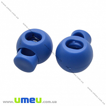 Фіксатор для шнура пластиковий на 1 отвір, 22х18х13,5 мм, Синій (SEW-035955)