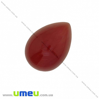 Кабошон нат. камень Агат красный, Капля, 14х10 мм, 1 шт (KAB-012710)