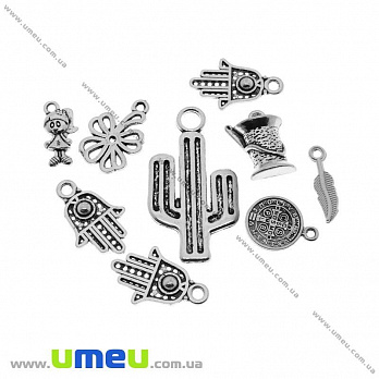 [Архів] Підвіска металева Мікс, Античне срібло (POD-001279)