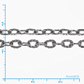 Цепь, Темное серебро, 4,2х3 мм (ZEP-008376)