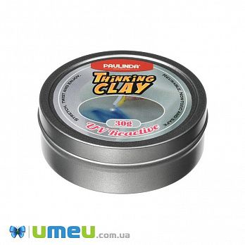 Розумний пластилін Paulinda Thinking Clay з УФ ліхтариком 30г (синій) (DIF-043413)