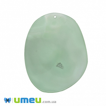 Зріз Агата, Зелений світлий, 73х57 мм (POD-009370)