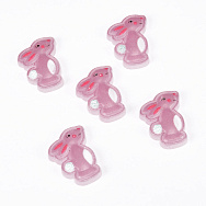 Кабошоны пластиковые, Зайчики, 24х17 мм, Розовые (KAB-060897)